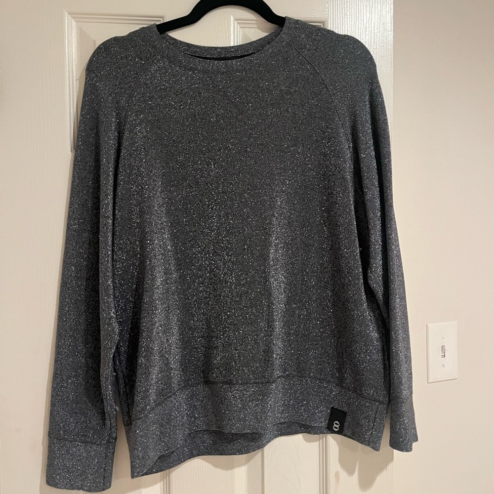 Sparkle Crewneck Sweater - Gray